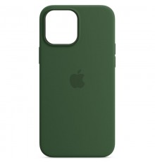 Чохол Silicone case (AAA) full with Magsafe для Apple iPhone 13 Pro (6.1") Зелений / Clover