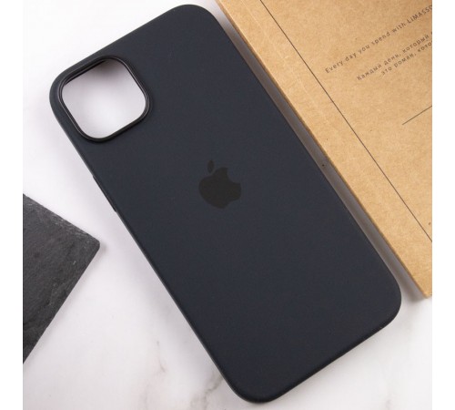 Чохол Silicone case (AAA) full with Magsafe для Apple iPhone 13 Pro Max (6.7") Чорний / Midnight
