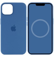 Чохол Silicone case (AAA) with Magsafe and Animation для Apple iPhone 13 (6.1") Синій / Blue Jay