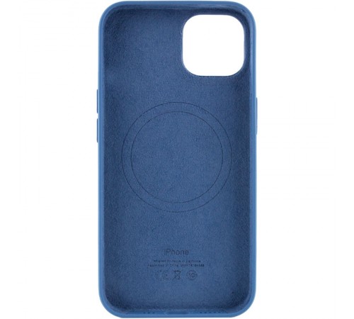 Чохол Silicone case (AAA) with Magsafe and Animation для Apple iPhone 13 (6.1") Синій / Blue Jay