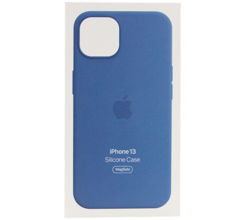 Чохол Silicone case (AAA) with Magsafe and Animation для Apple iPhone 13 (6.1") Синій / Blue Jay