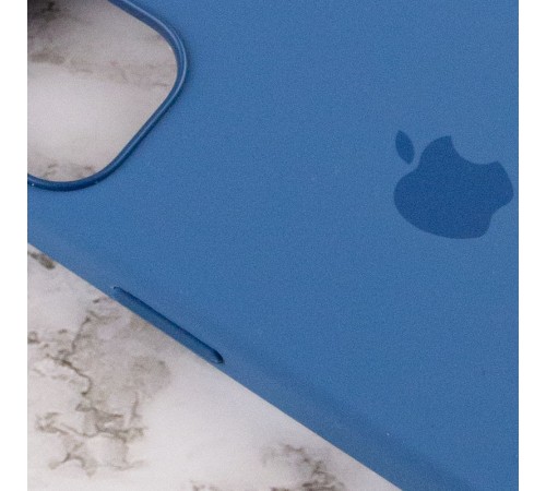 Чохол Silicone case (AAA) with Magsafe and Animation для Apple iPhone 13 (6.1") Синій / Blue Jay