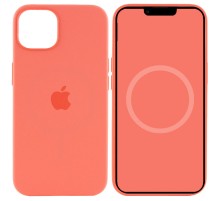 Чохол Silicone case (AAA) full with Magsafe and Animation для Apple iPhone 13 (6.1") Рожевий / Pink Pomelo