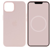 Чохол Silicone case (AAA) with Magsafe and Animation для Apple iPhone 13 (6.1") Рожевий / Chalk Pink