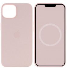 Чохол Silicone case (AAA) with Magsafe and Animation для Apple iPhone 13 (6.1") Рожевий / Chalk Pink