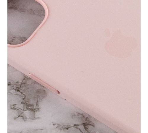 Чохол Silicone case (AAA) with Magsafe and Animation для Apple iPhone 13 (6.1") Рожевий / Chalk Pink