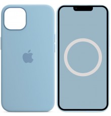 Чохол Silicone case (AAA) with Magsafe and Animation для Apple iPhone 13 (6.1") Блакитний / Blue Fog