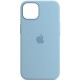 Чохол Silicone case (AAA) with Magsafe and Animation для Apple iPhone 13 (6.1") Блакитний / Blue Fog