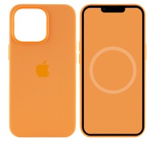 Чохол Silicone case (AAA) full with Magsafe and Animation для Apple iPhone 13 Pro (6.1") Помаранчевий / Marigold