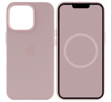 Чохол Silicone case (AAA) with Magsafe and Animation для Apple iPhone 13 Pro (6.1") Рожевий / Chalk Pink