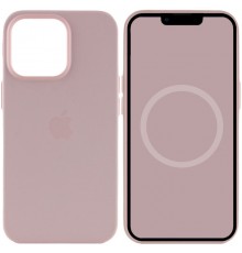 Чохол Silicone case (AAA) with Magsafe and Animation для Apple iPhone 13 Pro (6.1") Рожевий / Chalk Pink