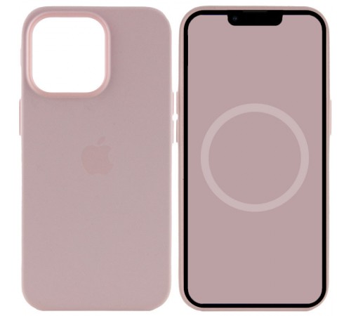 Чохол Silicone case (AAA) with Magsafe and Animation для Apple iPhone 13 Pro (6.1") Рожевий / Chalk Pink