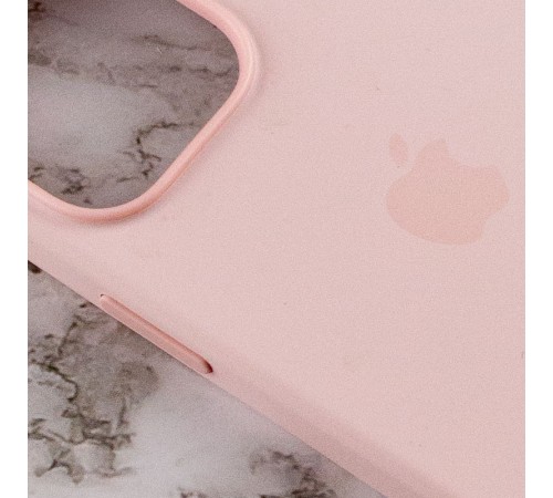 Чохол Silicone case (AAA) with Magsafe and Animation для Apple iPhone 13 Pro (6.1") Рожевий / Chalk Pink