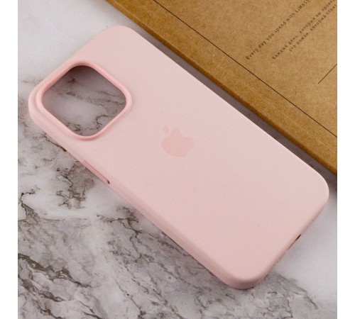Чохол Silicone case (AAA) with Magsafe and Animation для Apple iPhone 13 Pro (6.1") Рожевий / Chalk Pink