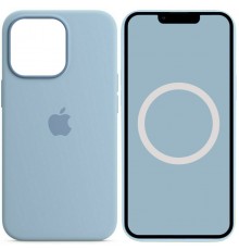 Чохол Silicone case (AAA) with Magsafe and Animation для Apple iPhone 13 Pro (6.1") Блакитний / Blue Fog
