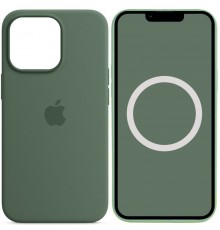 Чохол Silicone case (AAA) with Magsafe and Animation для Apple iPhone 13 Pro (6.1") Зелений / Eucalyptus