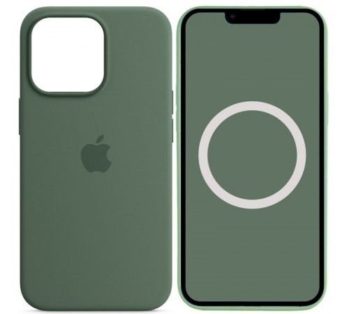 Чохол Silicone case (AAA) with Magsafe and Animation для Apple iPhone 13 Pro (6.1") Зелений / Eucalyptus Чохол Silicone case (AAA) with Magsafe and Animation для Apple iPhone 13 Pro (6.1") Зелений / Eucalyptus