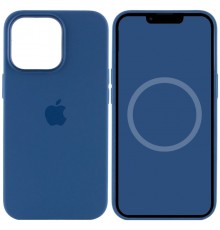 Чохол Silicone case (AAA) with Magsafe and Animation для Apple iPhone 13 Pro Max (6.7") Синій / Blue Jay