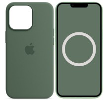 Чохол Silicone case (AAA) full with Magsafe and Animation для Apple iPhone 13 Pro Max (6.7") Зелений / Eucalyptus