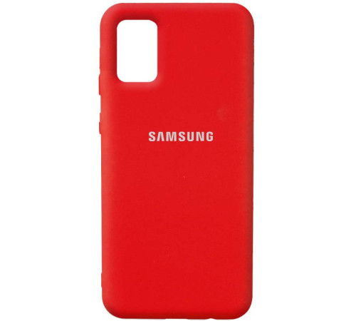 Чохол Silicone Cover Full Protective (AA) для Samsung Galaxy A03s Червоний / Red