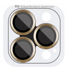 Захисне скло Metal Classic на камеру (у упак.) для Apple iPhone 13 Pro / 13 Pro Max Золотий / Gold
