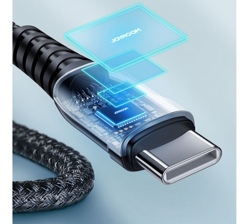 Дата кабель Joyroom S-1230K1 Type-C to Type-C 60W (1.2m) Чорний Дата кабель Joyroom S-1230K1 Type-C to Type-C 60W (1.2m) Чорний