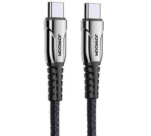 Дата кабель Joyroom S-1230K1 Type-C to Type-C 60W (1.2m) Чорний Дата кабель Joyroom S-1230K1 Type-C to Type-C 60W (1.2m) Чорний