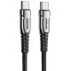 Дата кабель Joyroom S-1230K1 Type-C to Type-C 60W (1.2m) Чорний