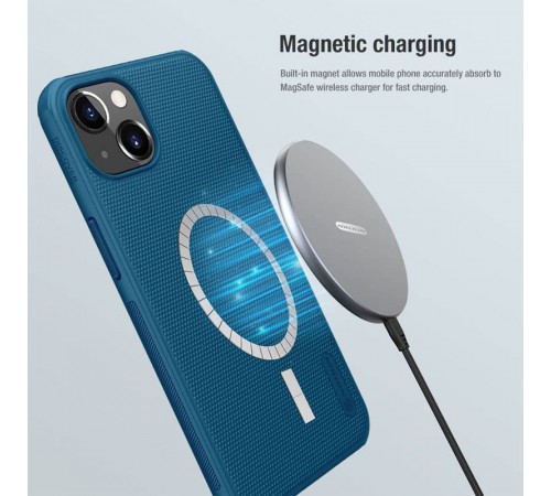 Чохол Nillkin Matte Magnetic Pro для Apple iPhone 14/13 (6.1") Синій / Blue Чохол Nillkin Matte Magnetic Pro для Apple iPhone 14/13 (6.1") Синій / Blue