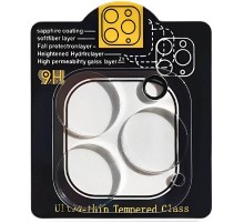 Захисне скло на камеру Full Block (тех.пак) для Apple iPhone 13 Pro (6.1") / 13 Pro Max (6.7") Прозорий