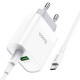 МЗП Hoco C80A Rapido PD20W+QC3.0 (1USB-A/1C) + кабель Type-C to Type-C Білий
