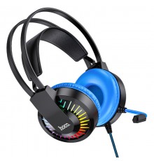 Накладні навушники Hoco W105 Joyful (USB+3.5mm/1.2m) Синій