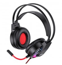 Накладні навушники Hoco W105 Joyful (USB+3.5mm/1.2m) Червоний