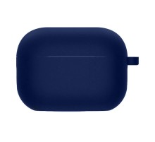 Силіконовий футляр з мікрофіброю для навушників Airpods 3 Темно-синій / Midnight blue