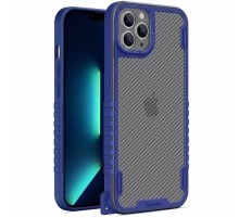 Чохол TPU+PC TRAVEL Carbon для Apple iPhone 12 Pro (6.1") Синій