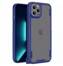 Чохол TPU+PC TRAVEL Carbon для Apple iPhone 12 Pro (6.1") Синій