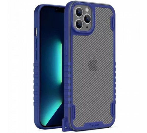 Чохол TPU+PC TRAVEL Carbon для Apple iPhone 12 Pro (6.1") Синій Чохол TPU+PC TRAVEL Carbon для Apple iPhone 12 Pro (6.1") Синій