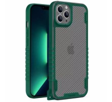 Чохол TPU+PC TRAVEL Carbon для Apple iPhone 12 Pro Max (6.7") Зелений