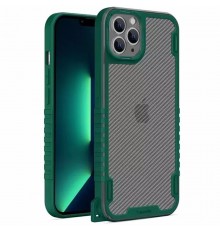 Чохол TPU+PC TRAVEL Carbon для Apple iPhone 12 Pro Max (6.7") Зелений