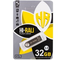 Флеш накопичувач USB 3.0 Hi-Rali Shuttle 32 GB Срібна серія Срібний