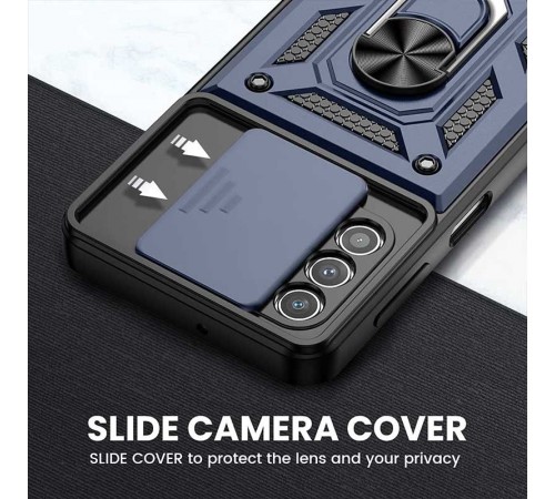Ударостійкий чохол Camshield Serge Ring для Samsung Galaxy A13 4G Синій Ударостійкий чохол Camshield Serge Ring для Samsung Galaxy A13 4G Синій