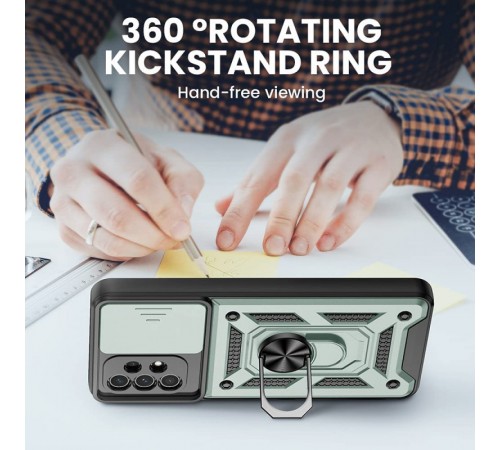 Ударостійкий чохол Camshield Serge Ring для Samsung Galaxy A53 5G Зелений Ударостійкий чохол Camshield Serge Ring для Samsung Galaxy A53 5G Зелений
