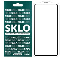 Захисне скло SKLO 5D для Samsung Galaxy S22 Чорний / Біла підкладка