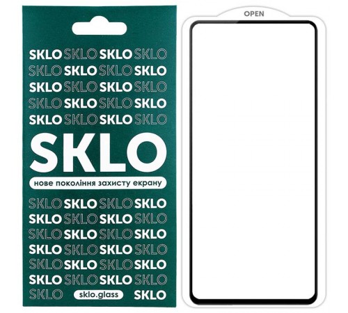 Захисне скло SKLO 5D для Samsung Galaxy S22 Чорний / Біла підкладка