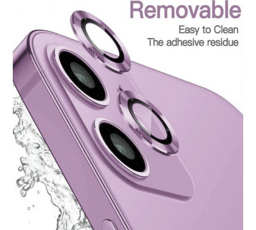 Захисне скло Metal Classic на камеру (у упак.) для Apple iPhone 12 / 12 mini / 11 Фіолетовий / Purple