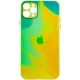 Чохол TPU+Glass Impasto abstract для Apple iPhone 11 Pro Max (6.5") Yellow green