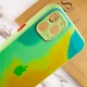 Чохол TPU+Glass Impasto abstract для Apple iPhone 11 Pro Max (6.5") Yellow green