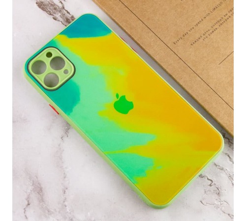 Чохол TPU+Glass Impasto abstract для Apple iPhone 11 Pro Max (6.5") Yellow green Чохол TPU+Glass Impasto abstract для Apple iPhone 11 Pro Max (6.5") Yellow green