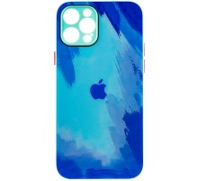 Чохол TPU+Glass Impasto abstract для Apple iPhone 12 Pro (6.1") Blue