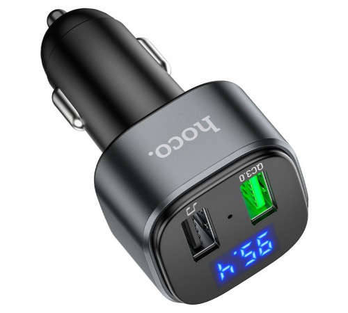 АЗП FM модулятор Hoco E67 QC3.0 (2USB-A) Чорний
